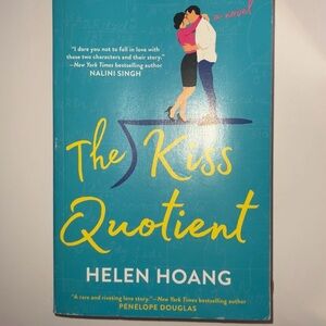 The Kiss Quotient by Helen Hoang - Turquoise & Yellow Paperback